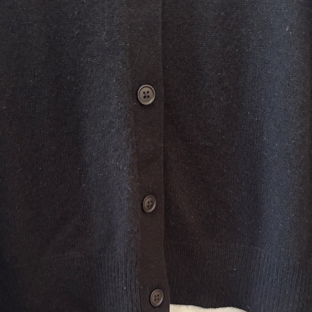 Skull Cashmere Black Button-Up Cardigan - Picture 4 of 5